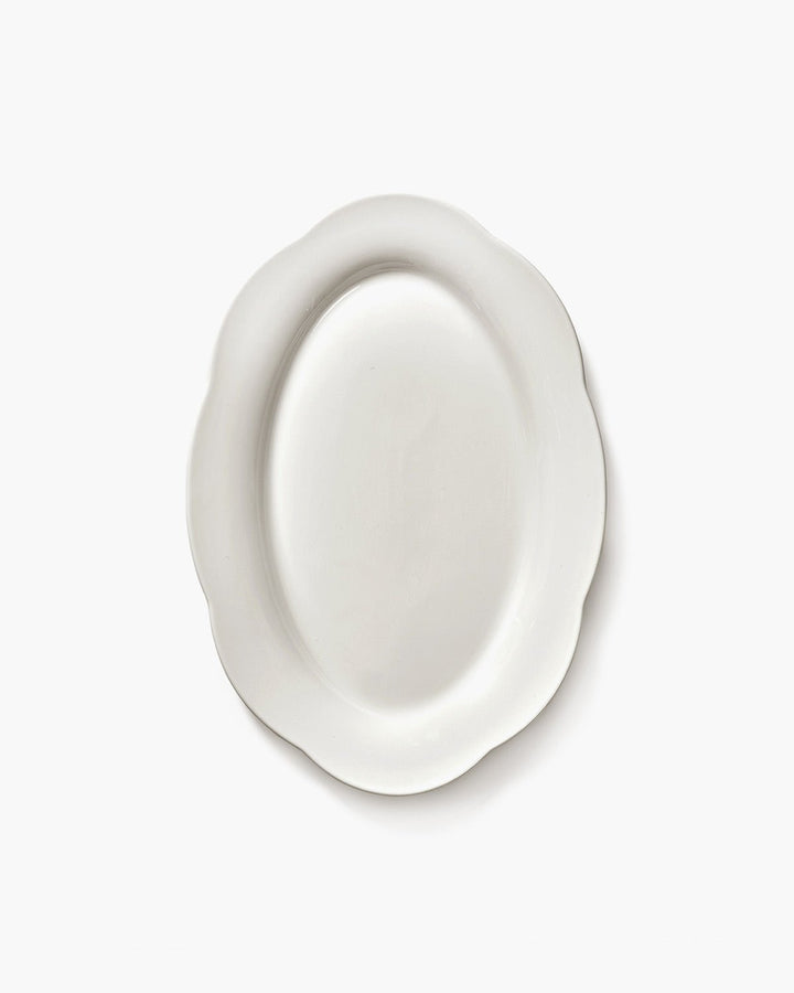 Serax - Sergio Herman - Hoog Ovaal Bord L Wit Silhouette - Set van 2