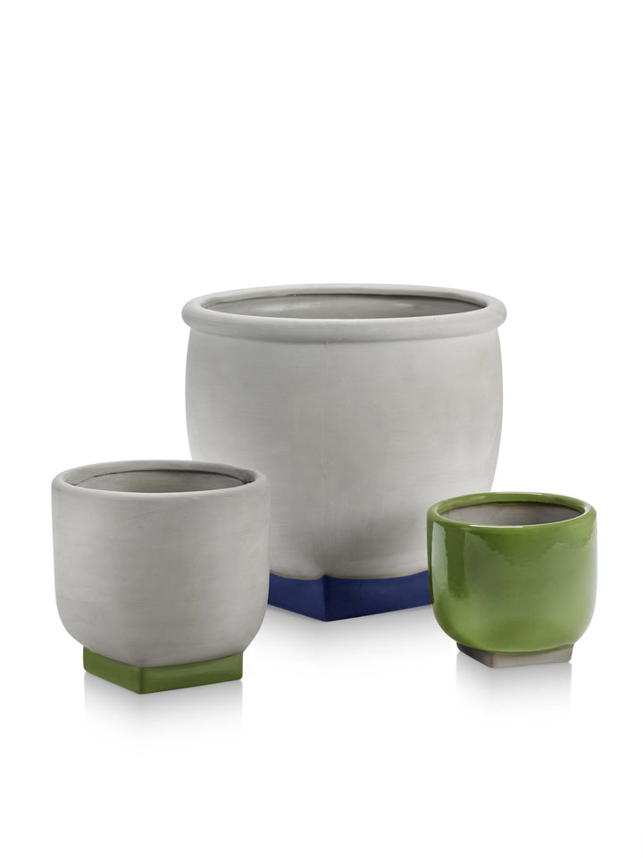 Serax - Kris Van Assche - Bloempot 04 Grijs/Donkerblauw