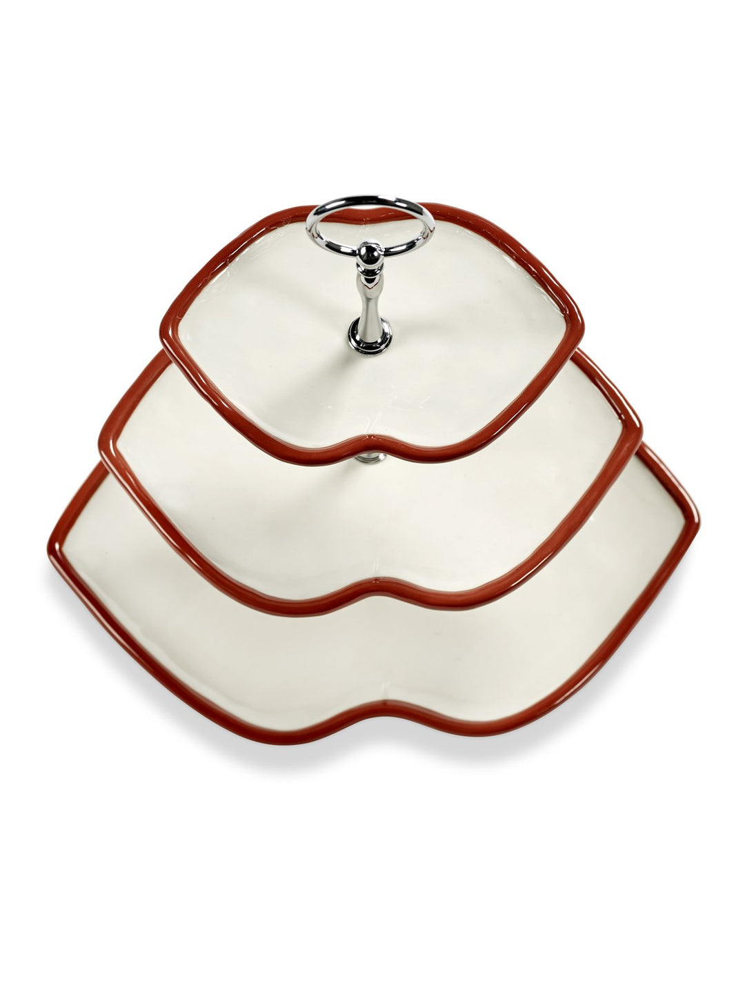 Serax - Wouters &amp; Hendrix - Gebakschalen Cakestandaard 3-laags Rood Wit
