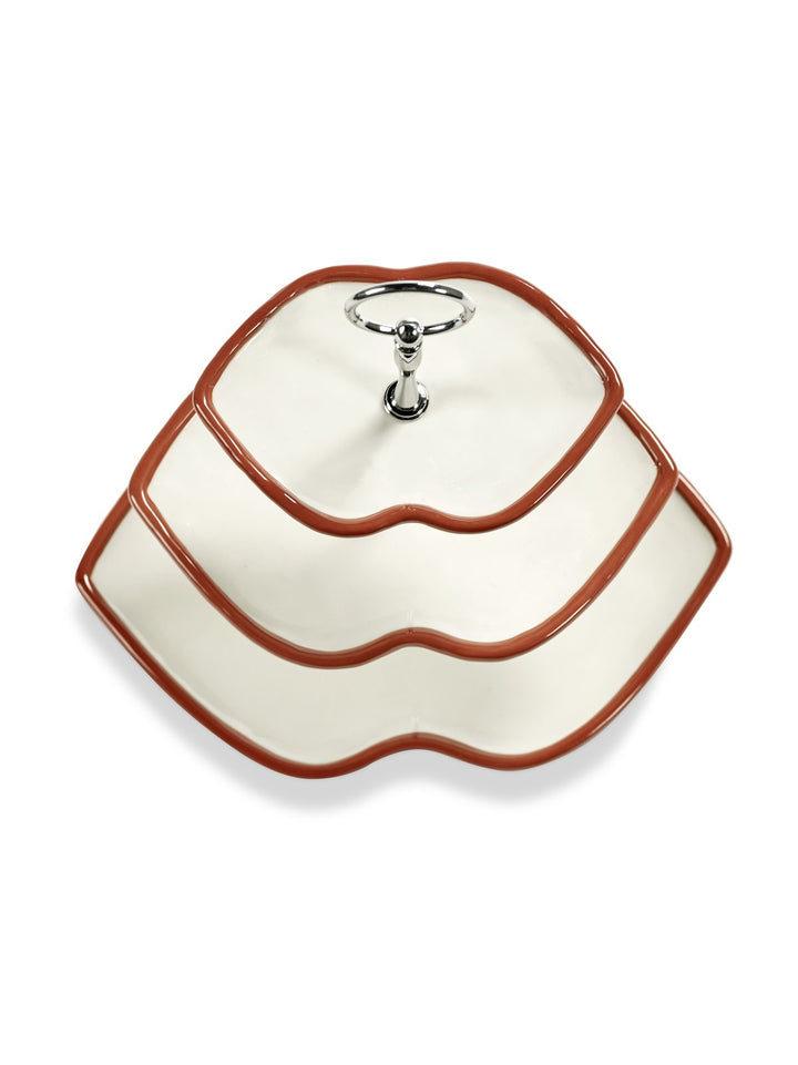 Serax - Wouters &amp; Hendrix - Gebakschalen Cakestandaard 3-laags Rood Wit