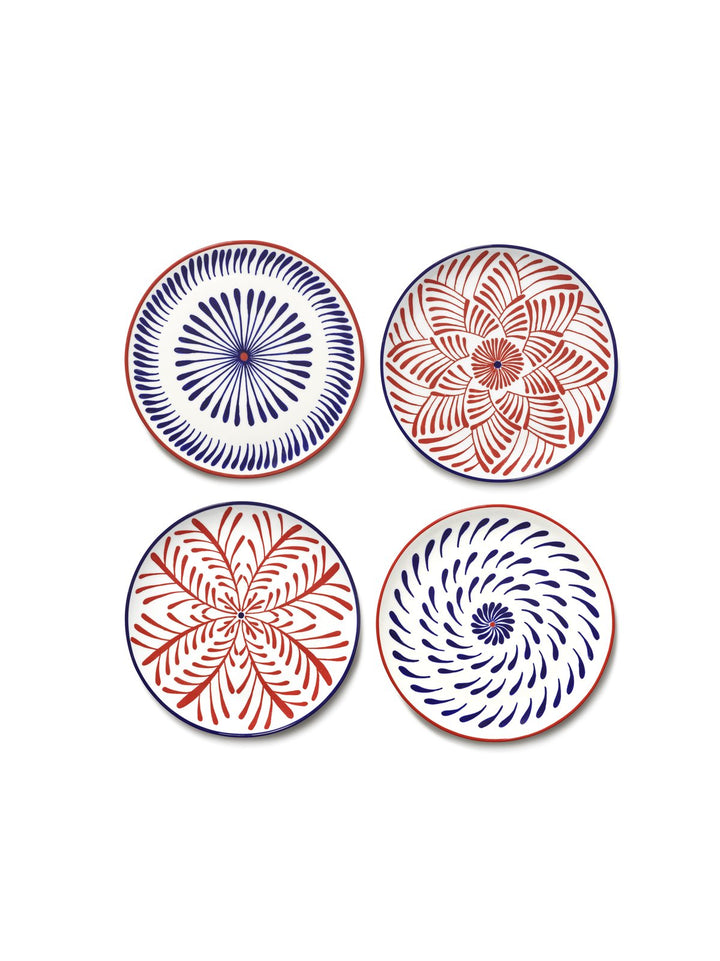 Serax - Waww La Table - Ontbijtbord Roodblauw Bazaar - Set van 4