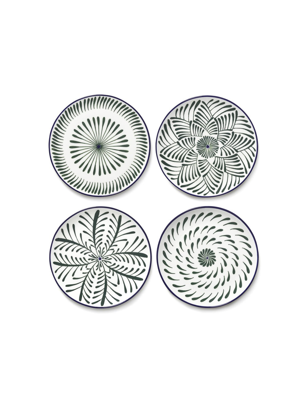 Serax - Waww La Table - Ontbijtbord Groenblauw Bazaar - Set van 4