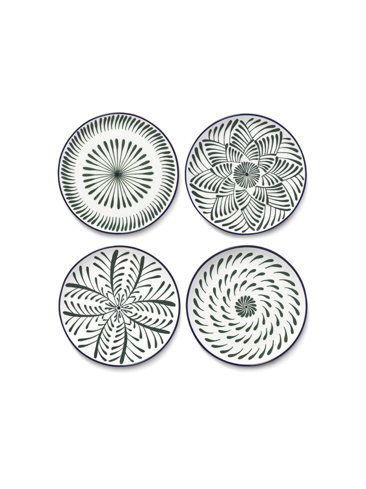 Serax - Waww La Table - Ontbijtbord Groenblauw Bazaar - Set van 4