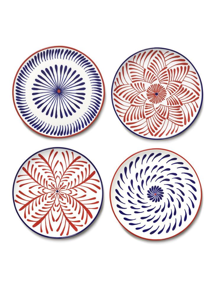 Serax - Waww La Table - Dinerbord Roodblauw Bazaar - Set van 4
