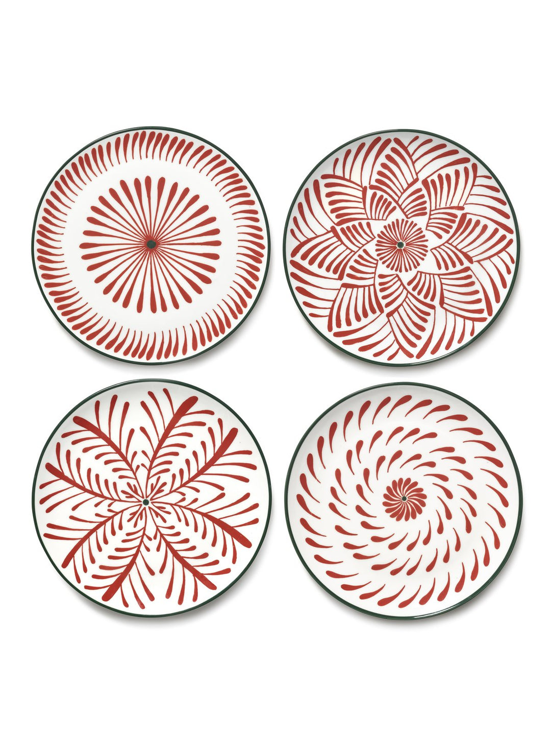 Serax - Waww La Table - Dinerbord Roodgroen Bazaar - Set van 4