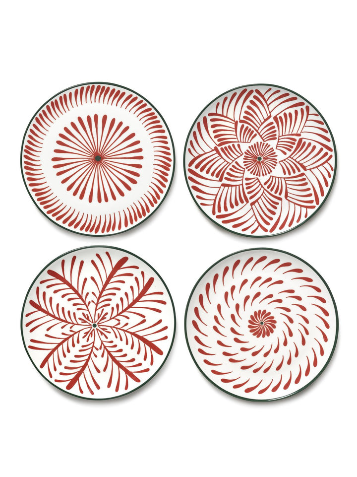Serax - Waww La Table - Dinerbord Roodgroen Bazaar - Set van 4