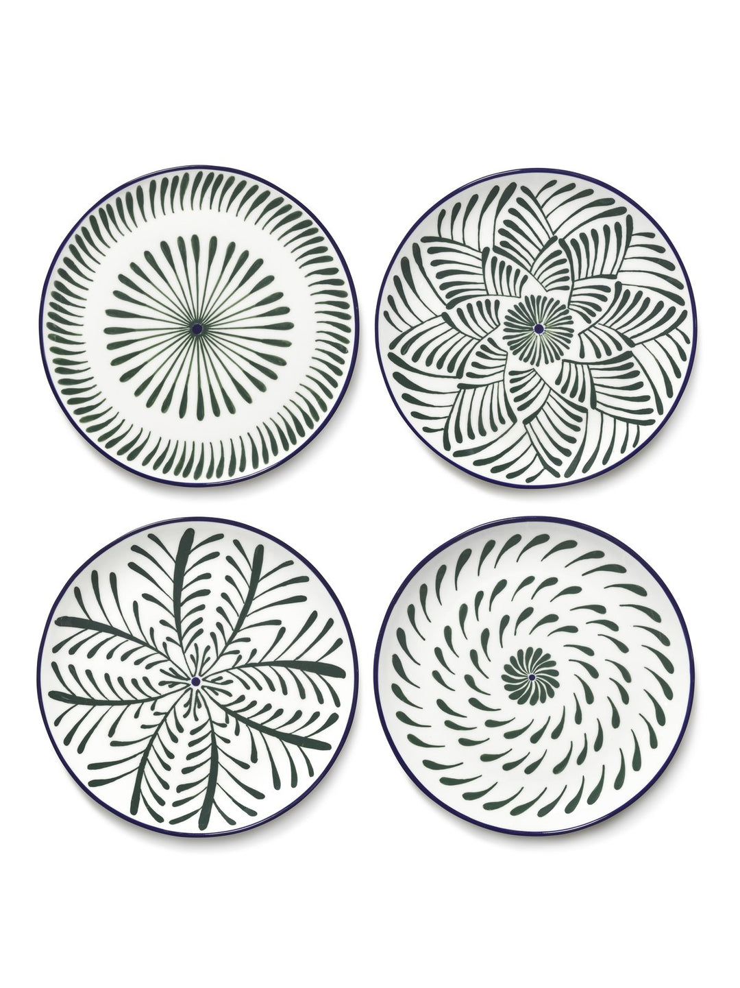 Serax - Waww La Table - Dinerbord Groenblauw Bazaar - Set van 4