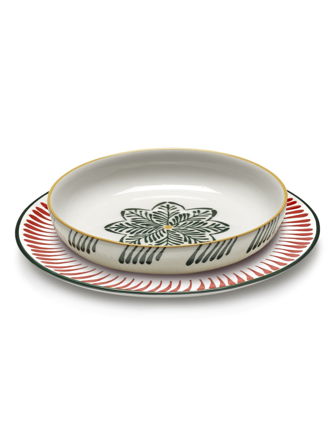 Serax - Waww La Table - Pastabord Geelgroen Bazaar - Set van 4
