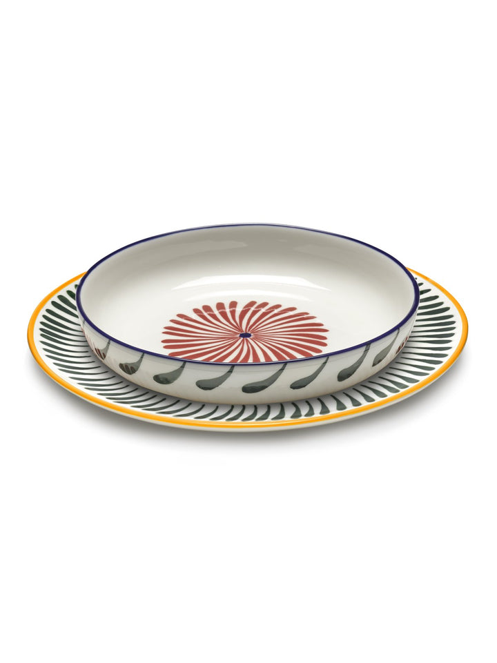 Serax - Waww La Table - Pastabord Blauw Rood Groen Bazaar - Set van 4
