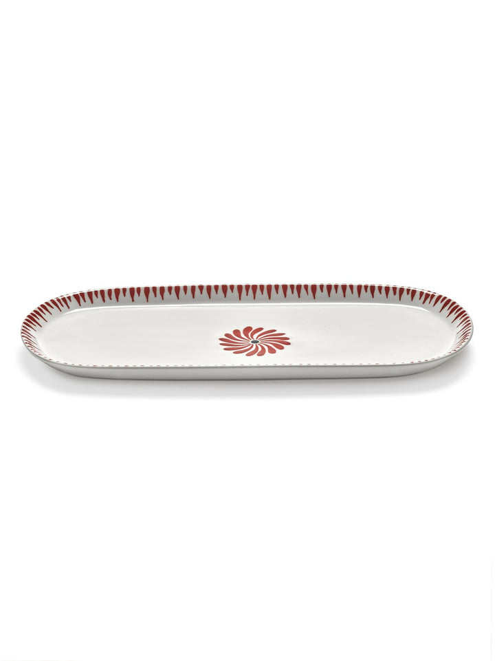 Serax - Waww La Table - Serveerbord Ovaal Rood Bazaar - Set van 2