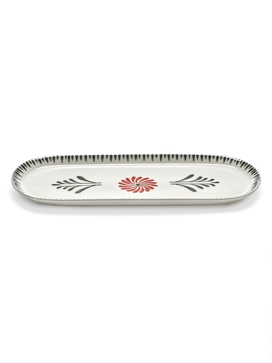 Serax - Waww La Table - Serveerbord Ovaal Rood Groen Bazaar - Set van 2