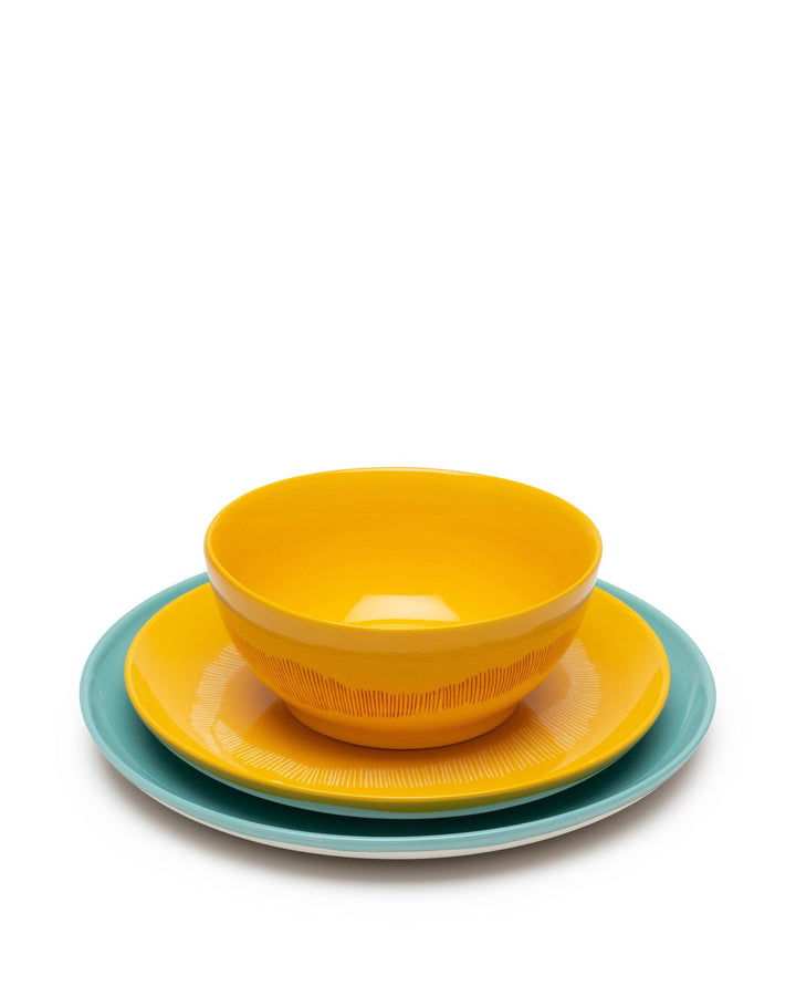 Serax - Ottolenghi - Serviesset 12 Stuks Geel/Azure Feast