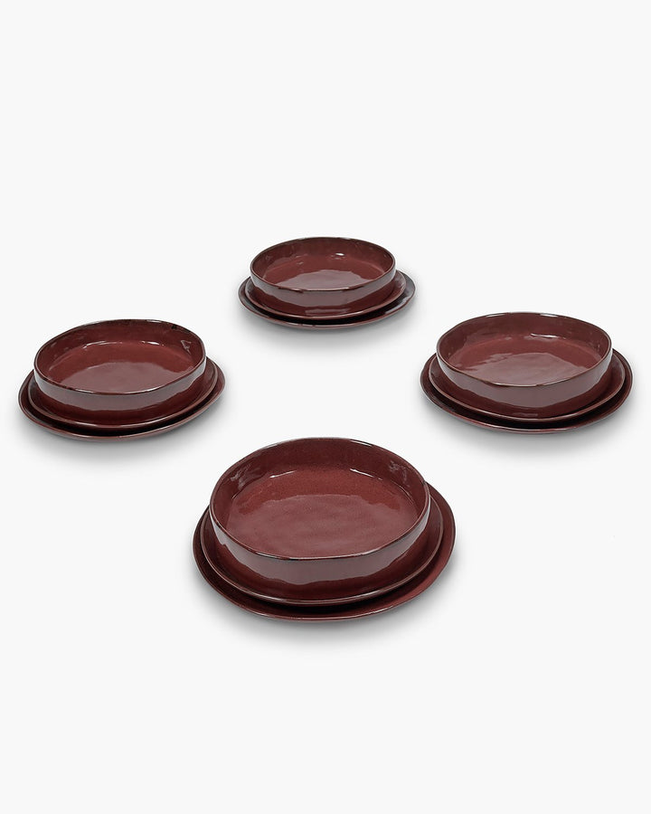 Serax - Marie Michielssen - Dinnerset 12 Stuks Beige/Blauw Sophia - Set van 4
