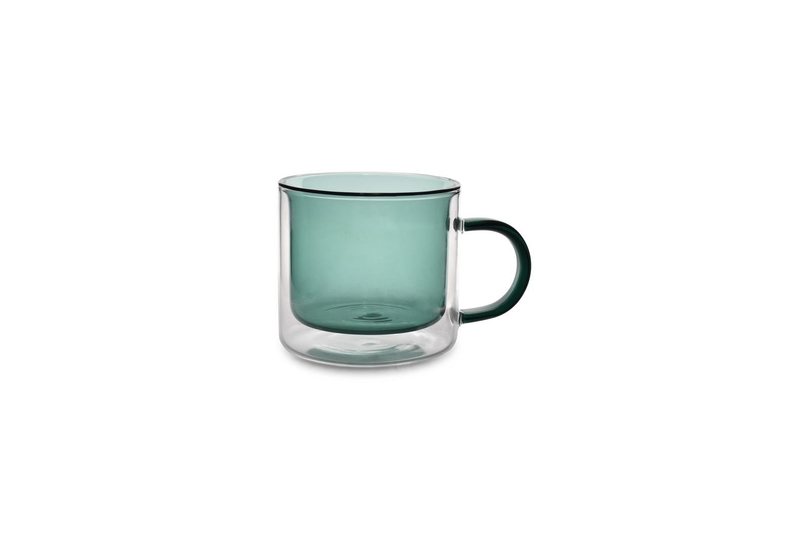 Beker 27cl dubbelwandig groen Liv - set/2