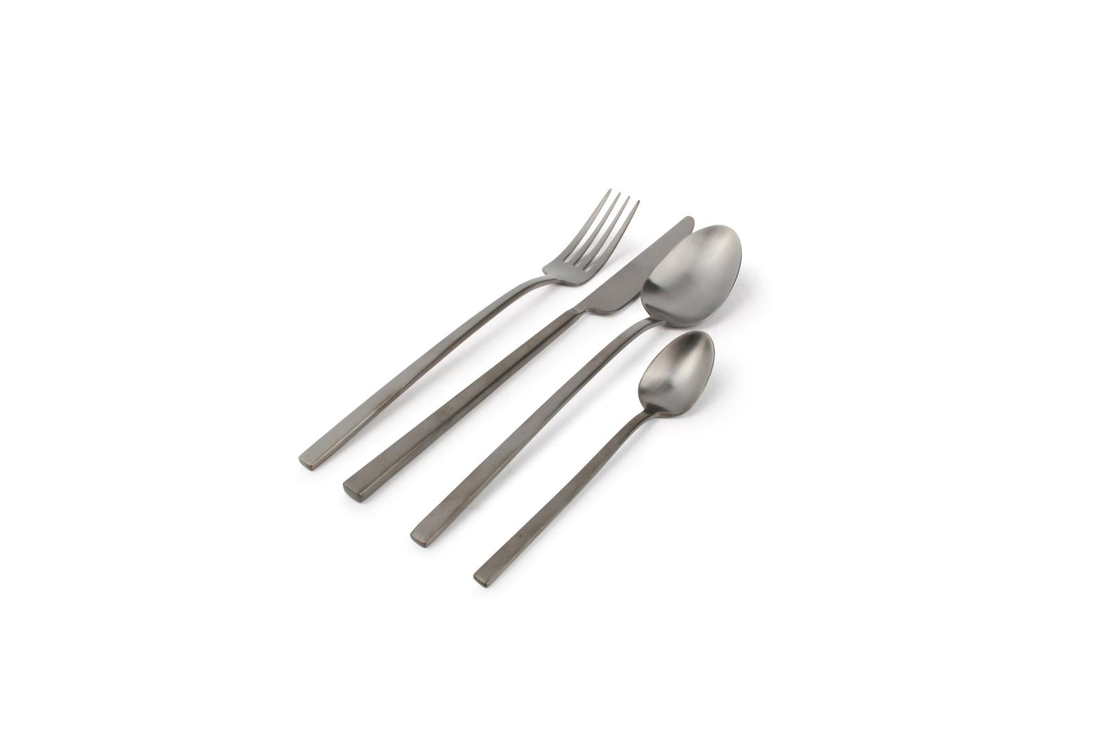 Bestekset 16-delig mat zwart Terno