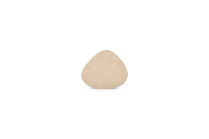 Bonbistro - Glasonderzetter 11x10cm Lederlook Beige Layer - Set/4 - Set van 4