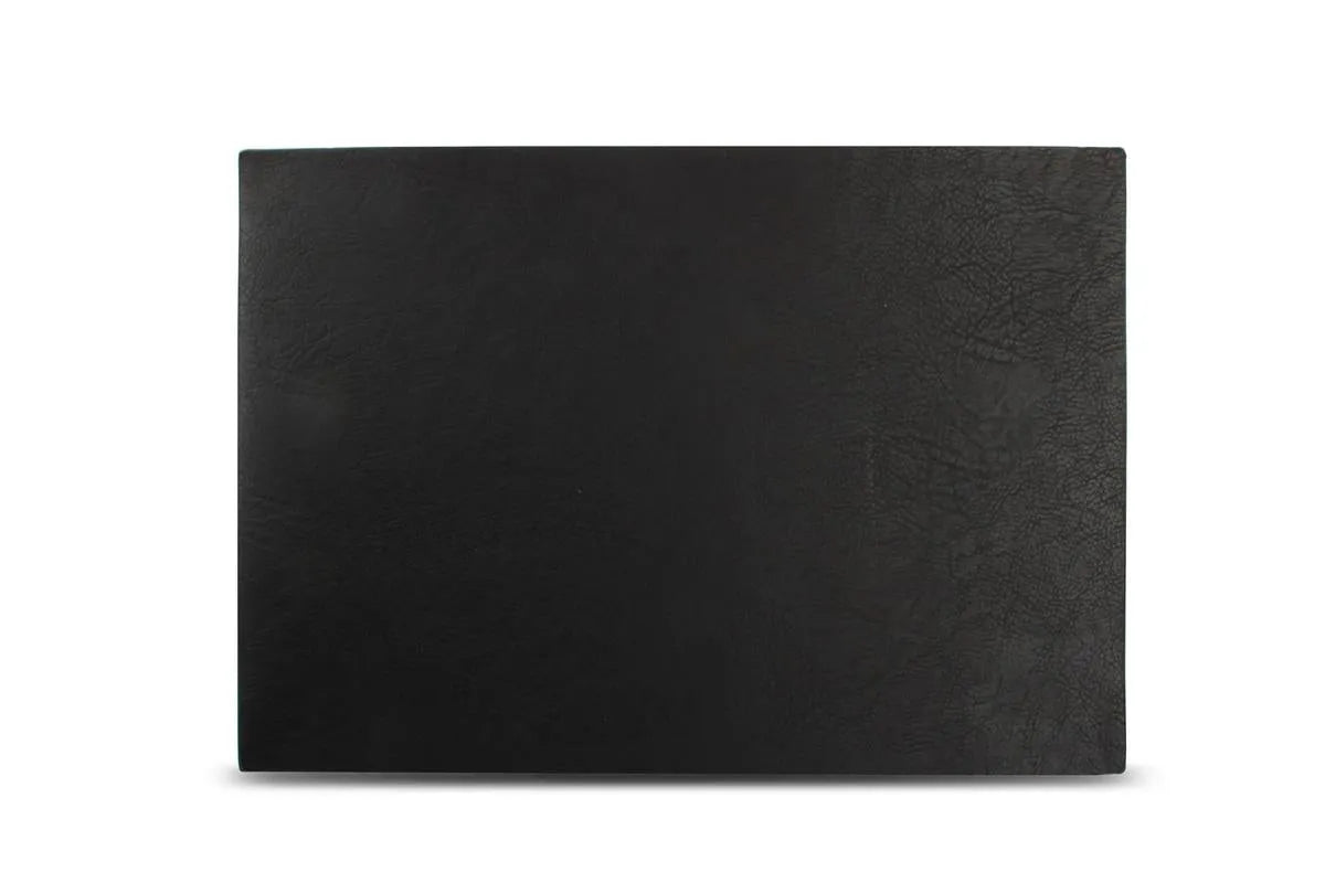 Bonbistro - Placemats Placemat 43x30cm Lederlook Zwart Layer - Set van 4