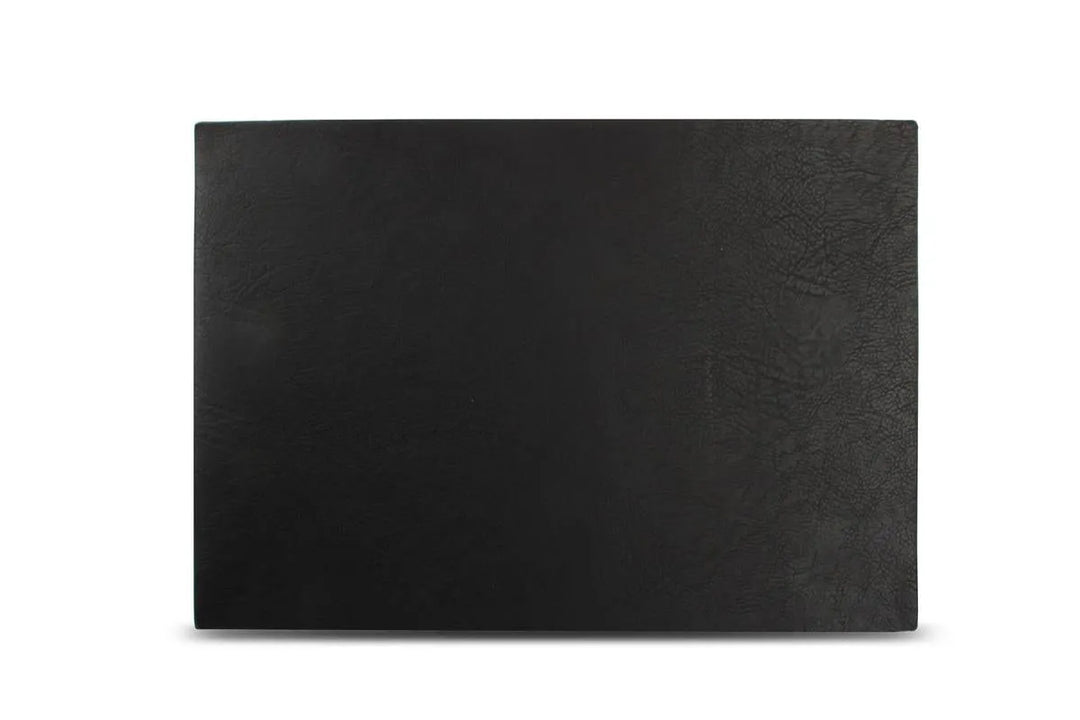 Bonbistro - Placemats Placemat 43x30cm Lederlook Zwart Layer - Set van 4
