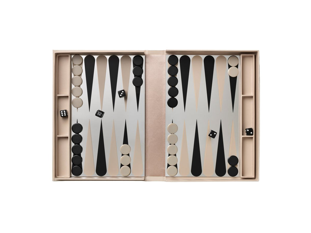 Classic - Art of Backgammon Mirror - Beige/Zilver