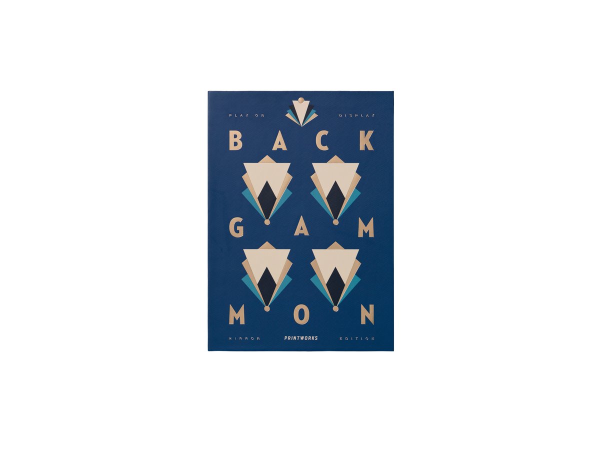 Classic - Art of Backgammon Mirror - Donkerblauw/Koper