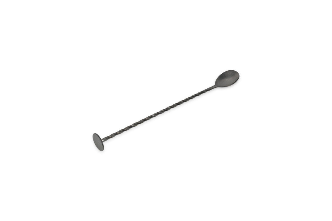 Cocktaillepel antique zwart Bar - Set van 6
