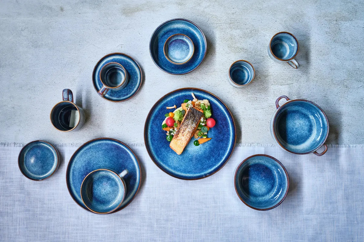 Cosy & Trendy - Jade Indigo Soepkom met Oor - Set van 6