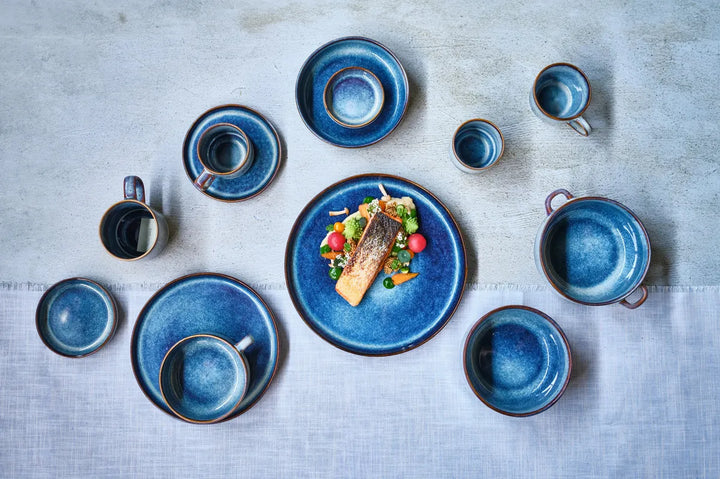 Cosy &amp; Trendy - Jade Indigo Soepkom met Oor - Set van 6