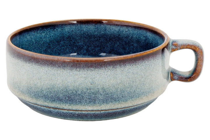 Cosy &amp; Trendy - Jade Indigo Soepkom met Oor - Set van 6