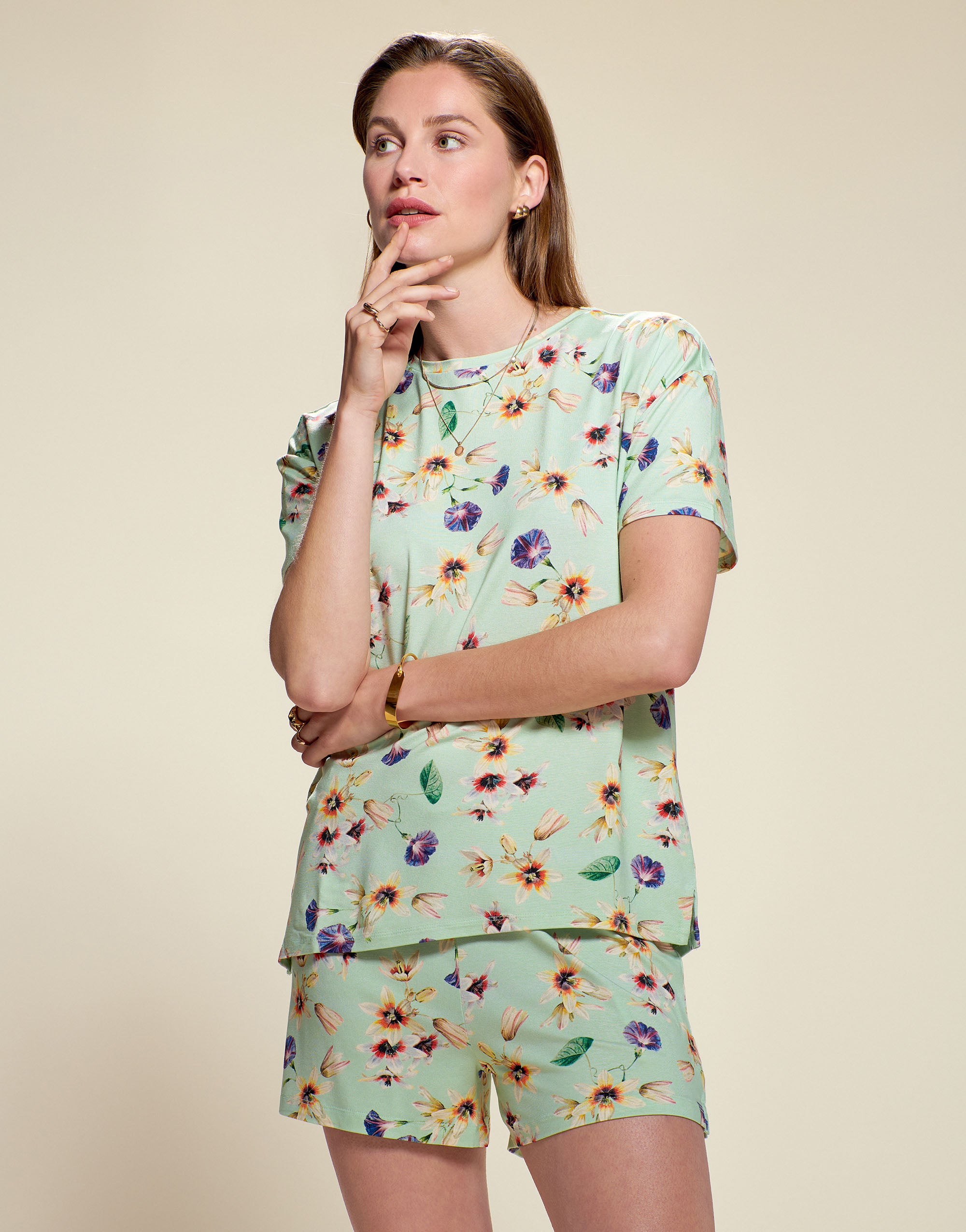 Denna Fiorre Top korte mouw - L