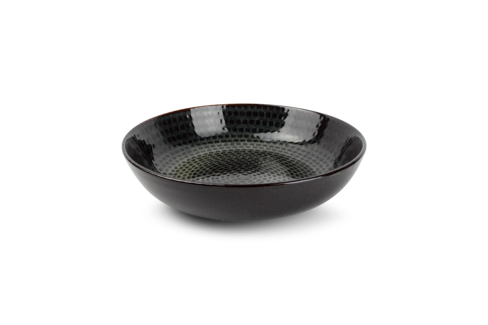 Diep bord 20xH5cm groen/blauw Stitch - Set van 4