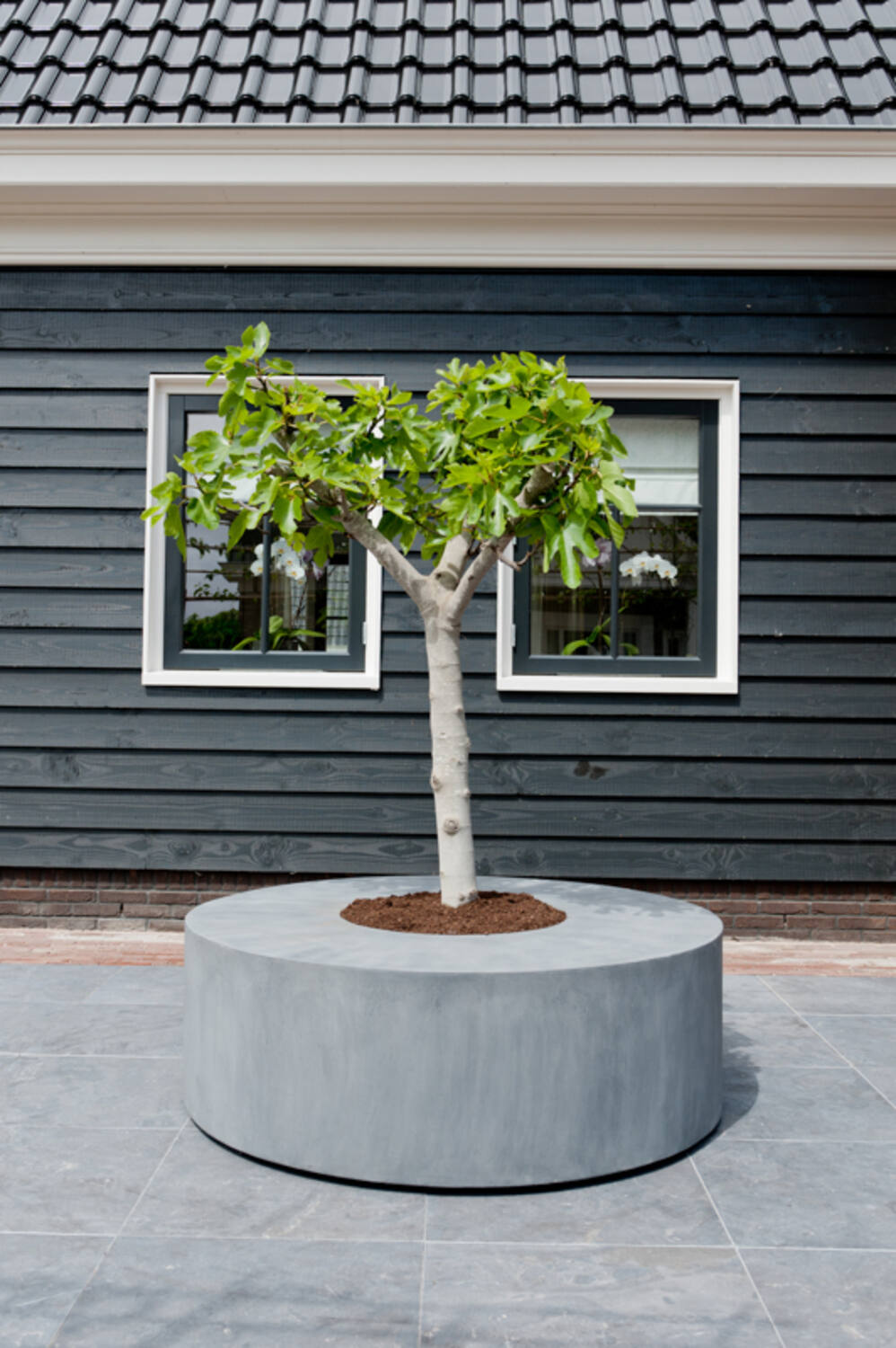 Pottery Pots - Bloempot Jumbo Seating Round, Zwart