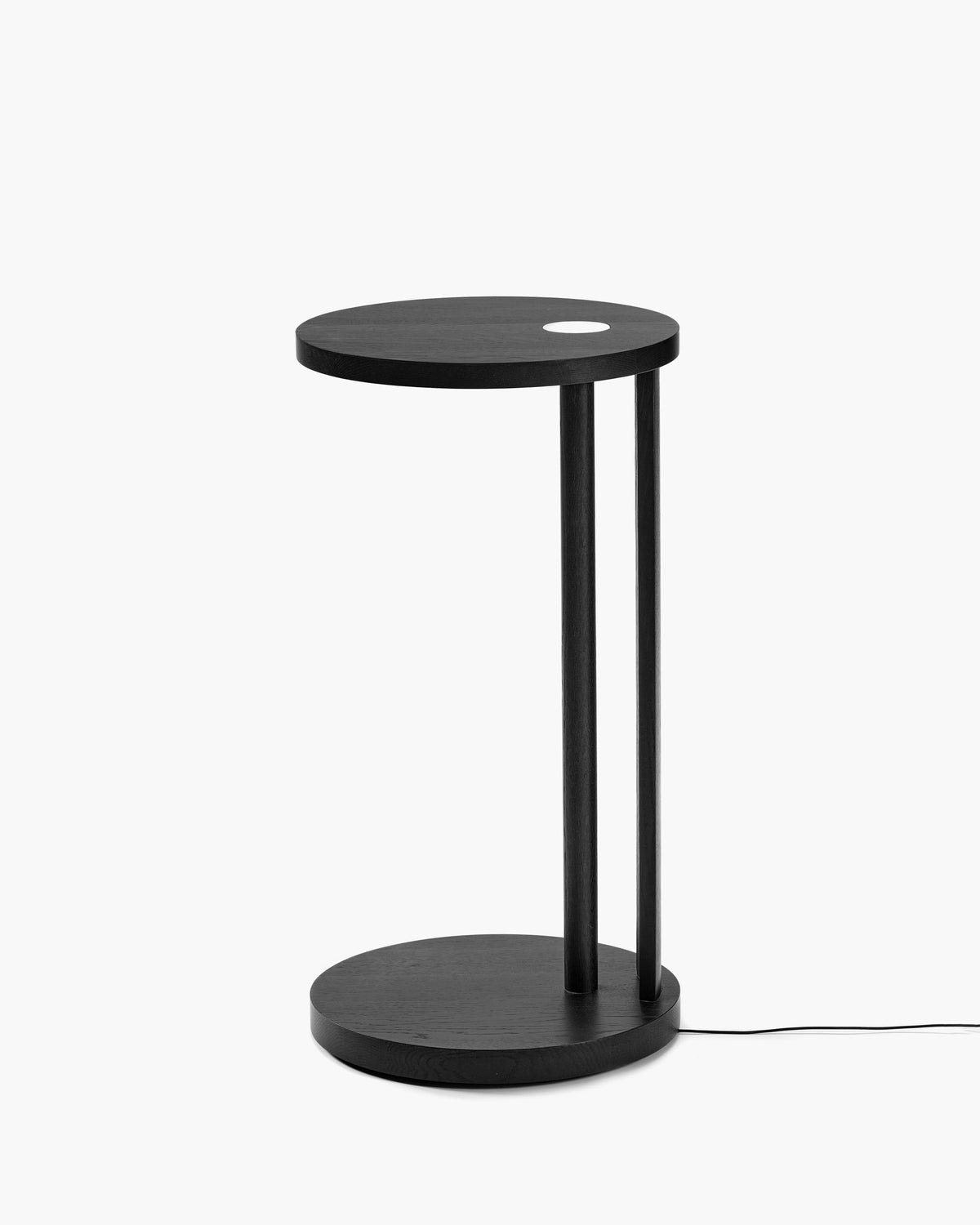 Bijzettafel L met Licht Eik Zwart Aura