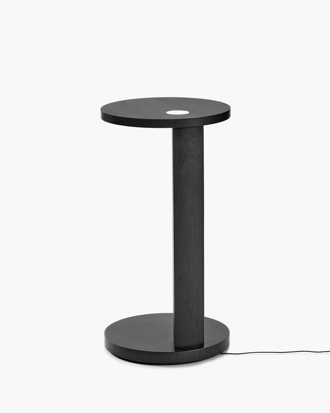 Bijzettafel L met Licht Eik Zwart Aura