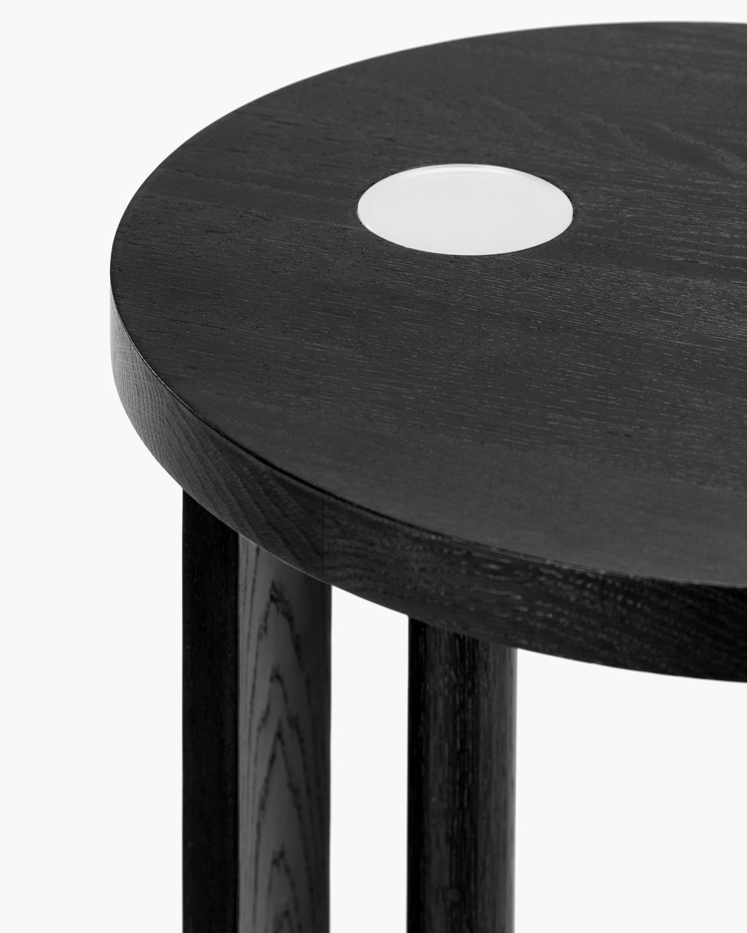 Bijzettafel L met Licht Eik Zwart Aura