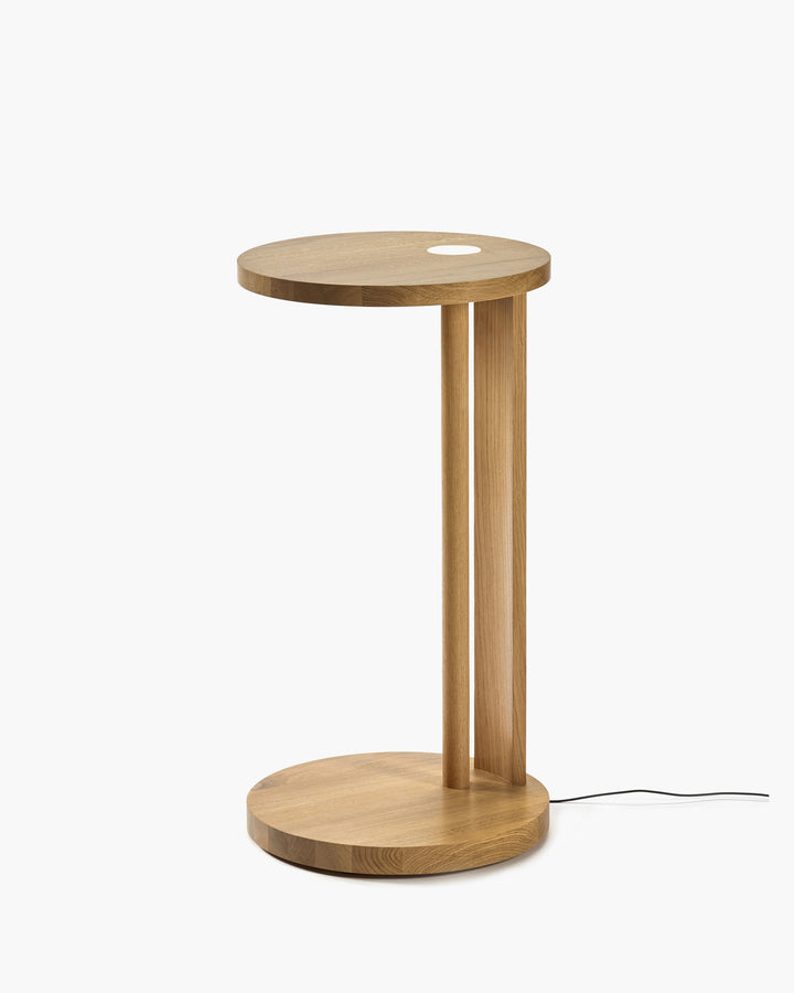 Bijzettafel L met Licht Eik Lichtbruin Aura