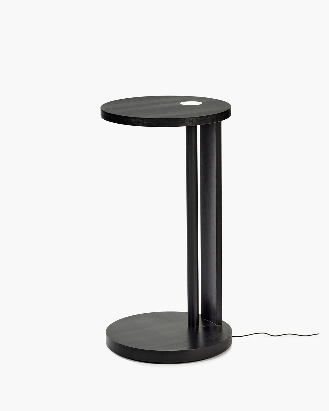 Bijzettafel L met Licht Beuk Zwart Aura