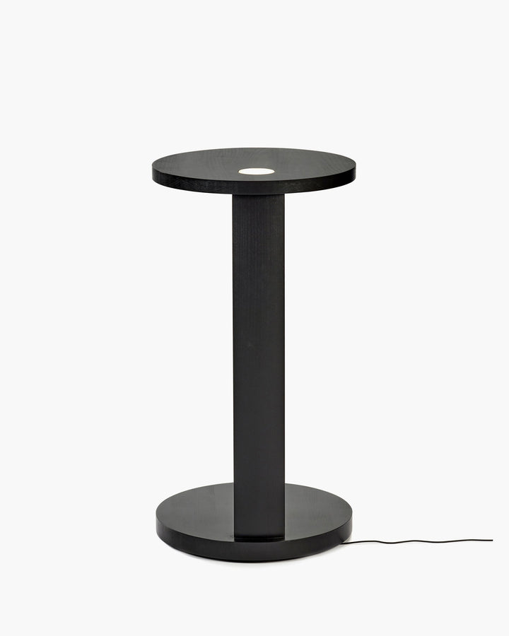 Bijzettafel L met Licht Beuk Zwart Aura