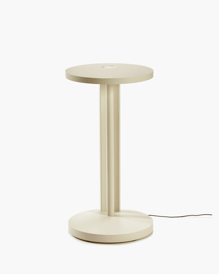 Bijzettafel L met Licht Beuk Crème Aura