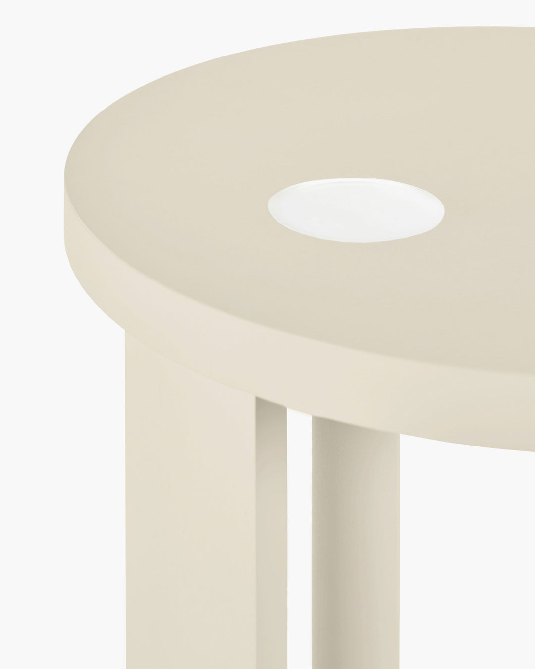 Bijzettafel L met Licht Beuk Crème Aura