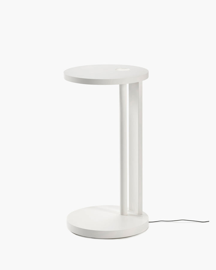 Bijzettafel L met Licht Beuk Gebroken Wit Aura