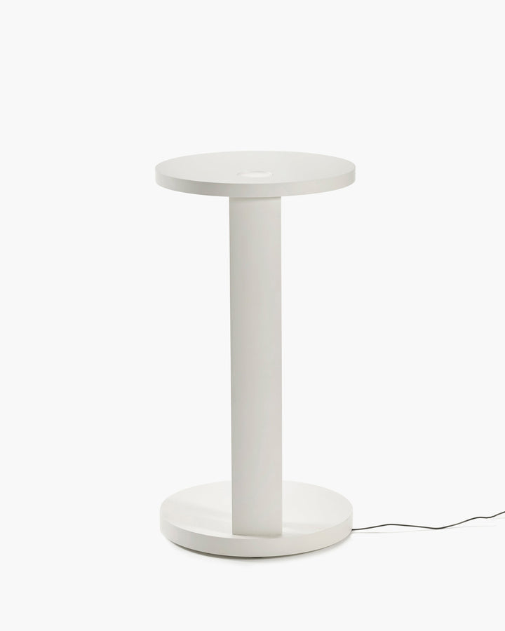 Bijzettafel L met Licht Beuk Gebroken Wit Aura