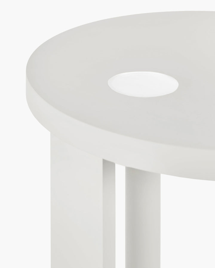Bijzettafel L met Licht Beuk Gebroken Wit Aura