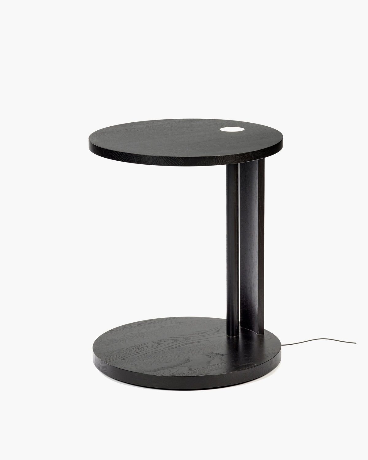 Bijzettafel S met Licht Eik Zwart Aura