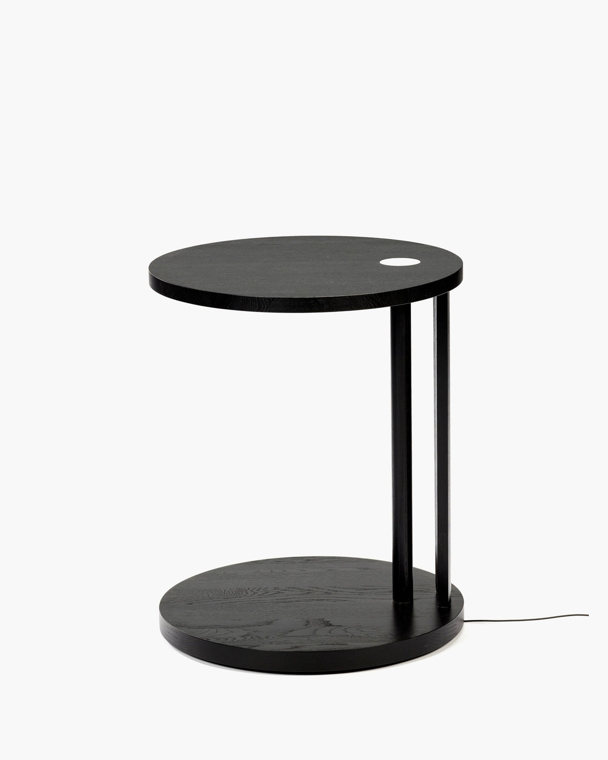 Bijzettafel S met Licht Eik Zwart Aura