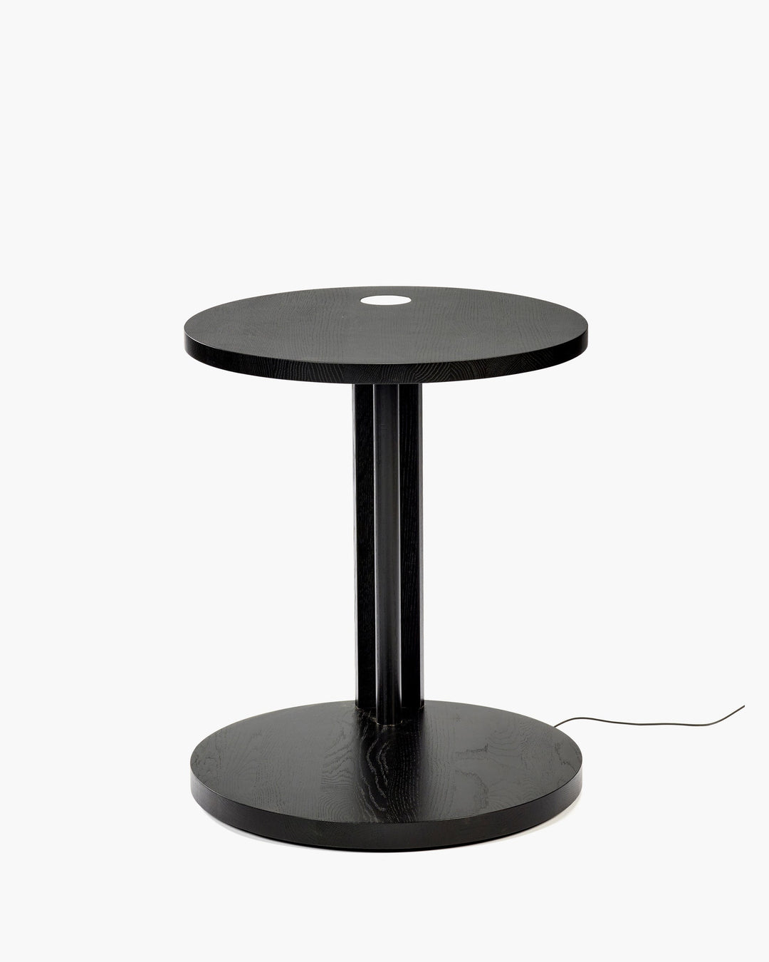 Bijzettafel S met Licht Eik Zwart Aura