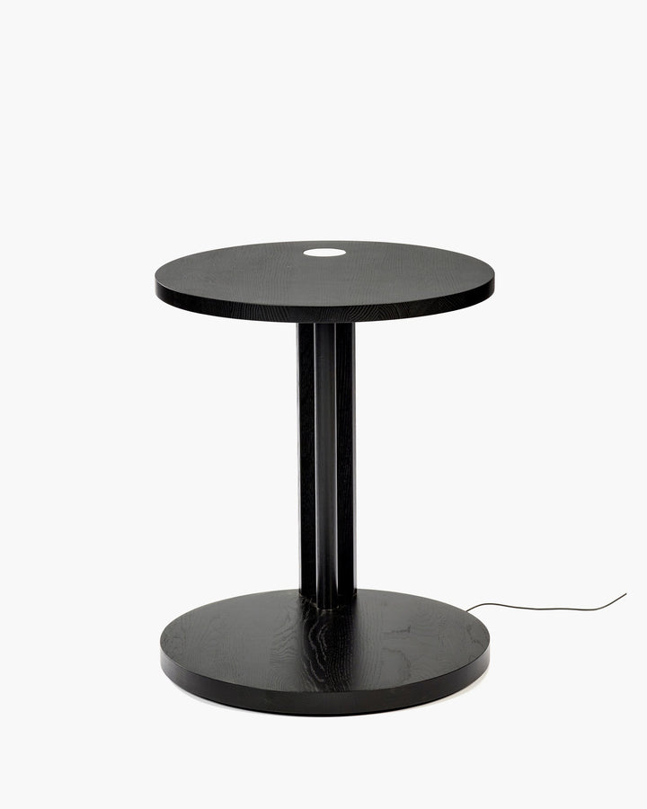 Bijzettafel S met Licht Eik Zwart Aura