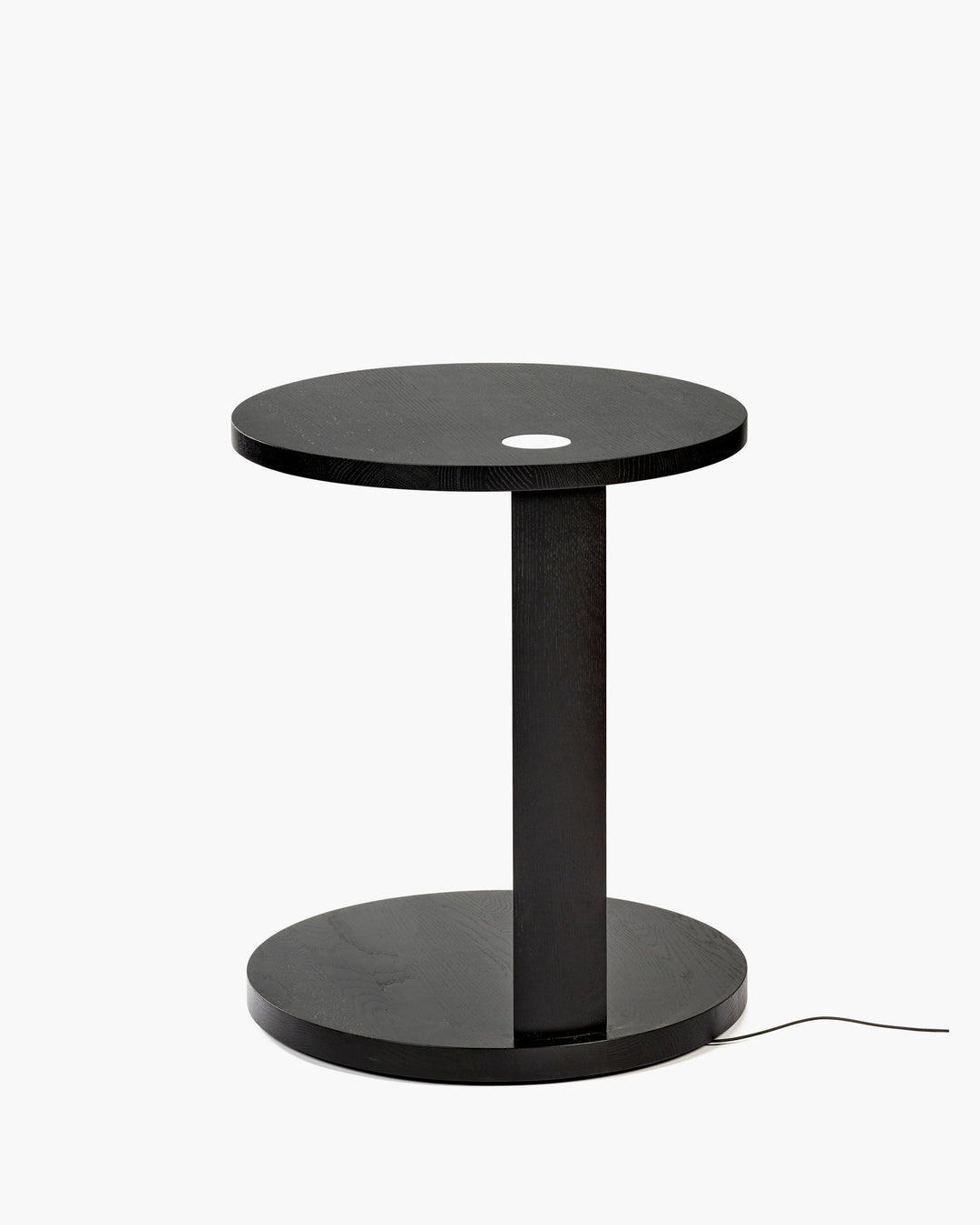Bijzettafel S met Licht Eik Zwart Aura