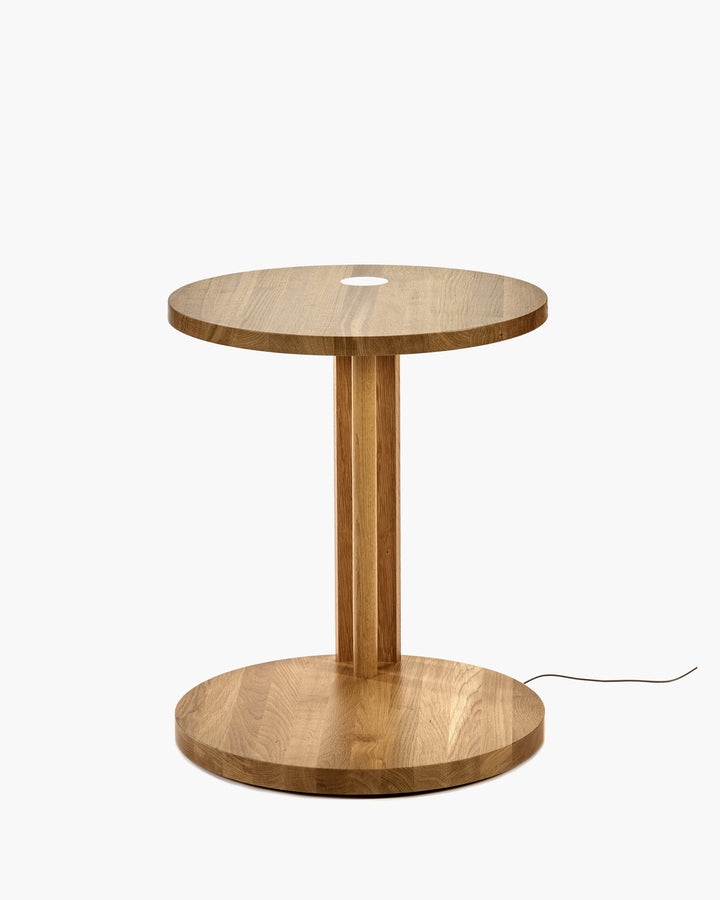 Bijzettafel S met Licht Eik Naturel Aura