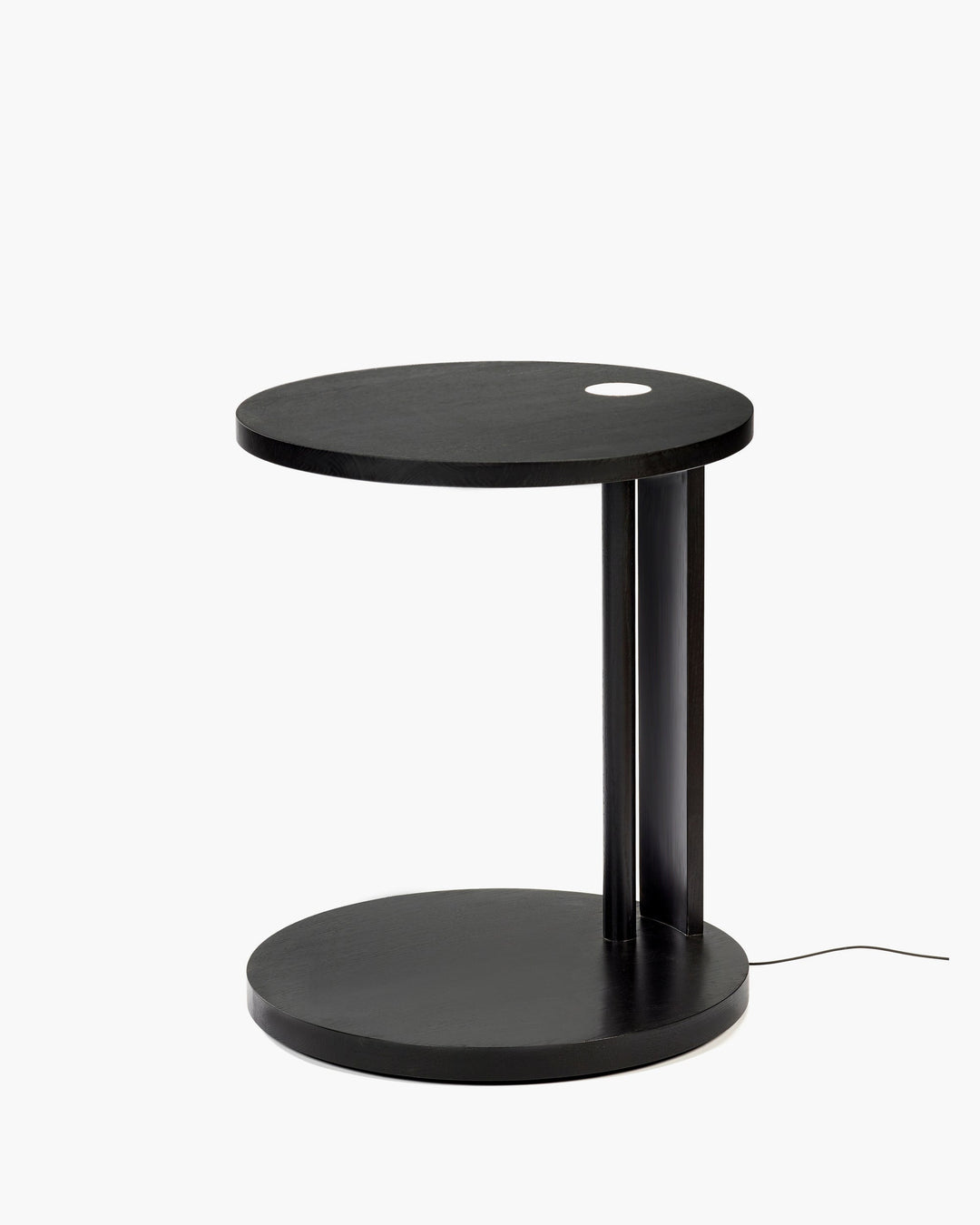Bijzettafel S met Licht Beuk Zwart Aura