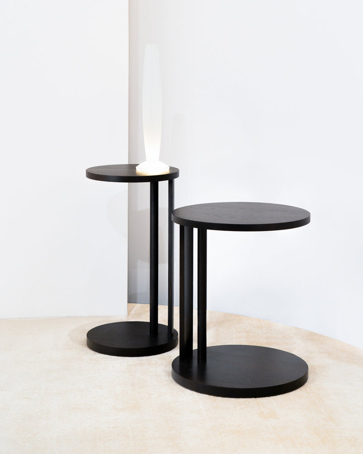 Bijzettafel S met Licht Beuk Zwart Aura